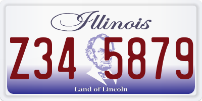 IL license plate Z345879