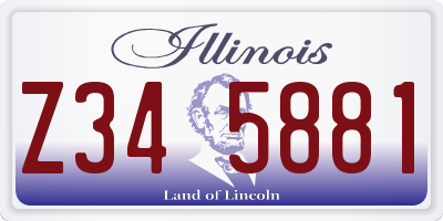 IL license plate Z345881