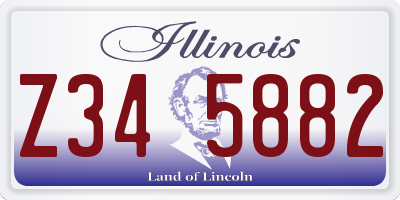 IL license plate Z345882