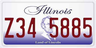 IL license plate Z345885