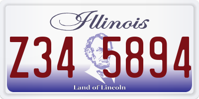 IL license plate Z345894