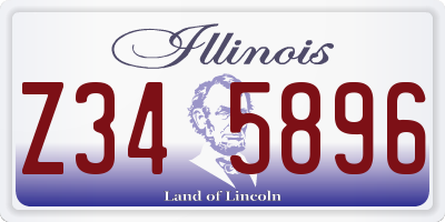 IL license plate Z345896