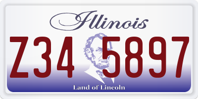 IL license plate Z345897
