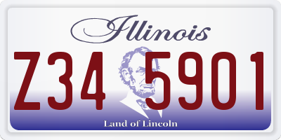 IL license plate Z345901