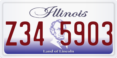 IL license plate Z345903