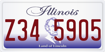 IL license plate Z345905