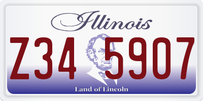 IL license plate Z345907