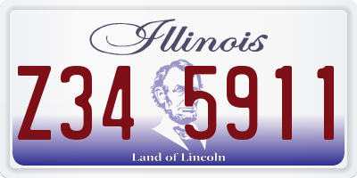 IL license plate Z345911