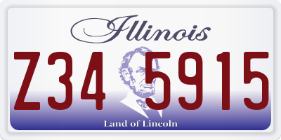 IL license plate Z345915