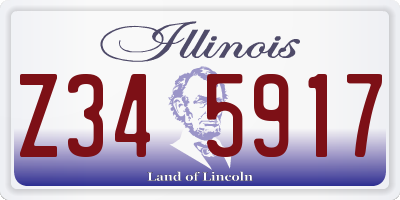 IL license plate Z345917