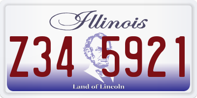 IL license plate Z345921