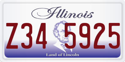 IL license plate Z345925