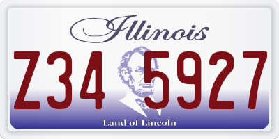 IL license plate Z345927