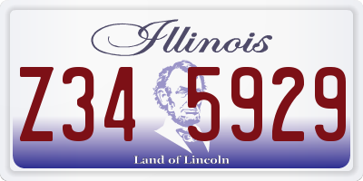 IL license plate Z345929