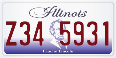 IL license plate Z345931