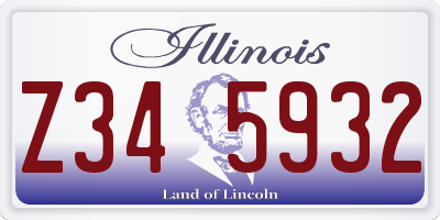IL license plate Z345932