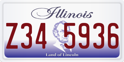 IL license plate Z345936
