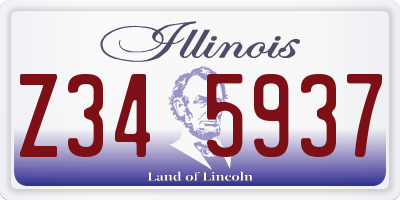 IL license plate Z345937