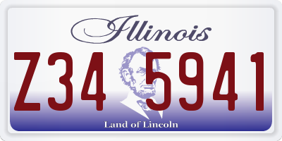 IL license plate Z345941
