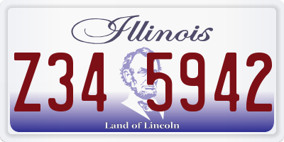IL license plate Z345942