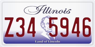 IL license plate Z345946
