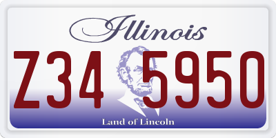 IL license plate Z345950