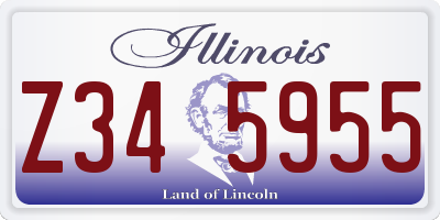 IL license plate Z345955