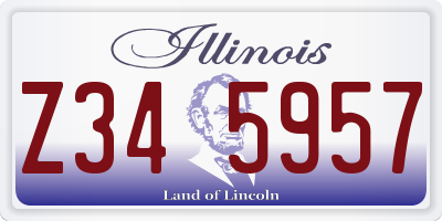 IL license plate Z345957