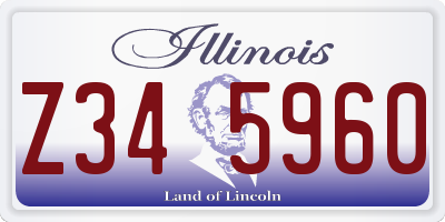 IL license plate Z345960