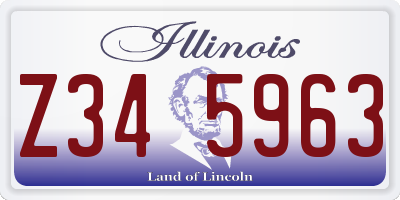 IL license plate Z345963