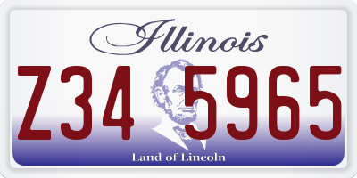 IL license plate Z345965