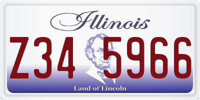 IL license plate Z345966