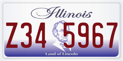 IL license plate Z345967