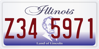 IL license plate Z345971