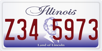 IL license plate Z345973