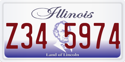 IL license plate Z345974