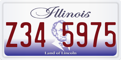 IL license plate Z345975
