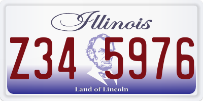 IL license plate Z345976