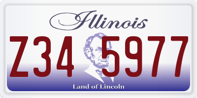 IL license plate Z345977