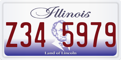 IL license plate Z345979