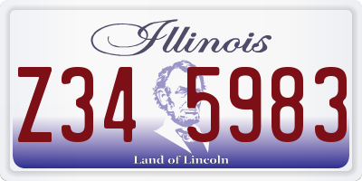 IL license plate Z345983