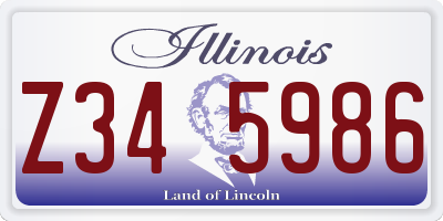 IL license plate Z345986