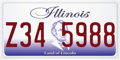 IL license plate Z345988