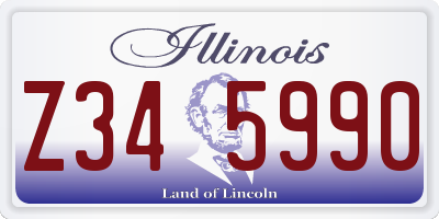 IL license plate Z345990