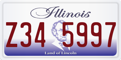 IL license plate Z345997