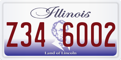 IL license plate Z346002