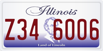 IL license plate Z346006