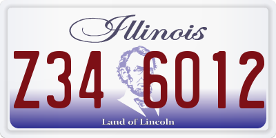 IL license plate Z346012