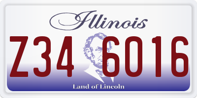 IL license plate Z346016