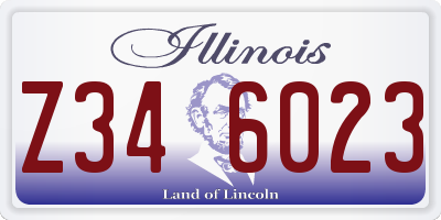IL license plate Z346023